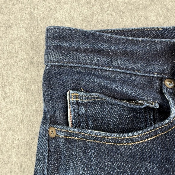 Hiroshi Kato Jeans Mens 32x28 Blue Indigo Raw The Pen Selvedge Slim Made In USA - Picture 5 of 16